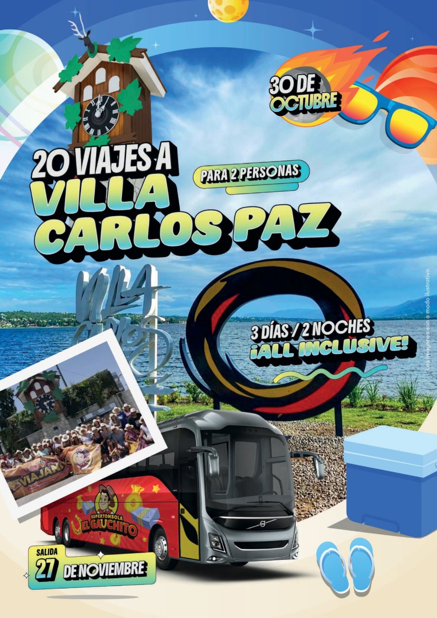 20 viajes a Villa Carlos Paz